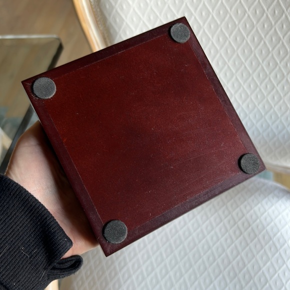 Coaster Frames Cherry Wood -Custom Photo Gift Hallmark 4 Coasters & Holder - Picture 6 of 17